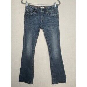 NWOT Rock Revival Sasha Wash Flap Rhinestones Boot Jeans Women Size 28